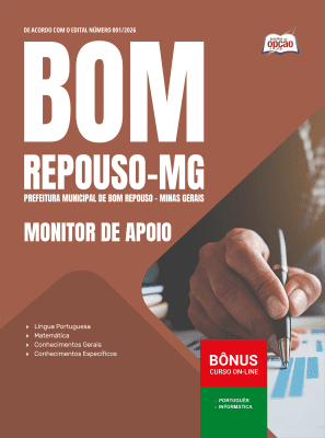 Apostila Prefeitura de Bom Repouso - MG 2026 - Monitor de Apoio