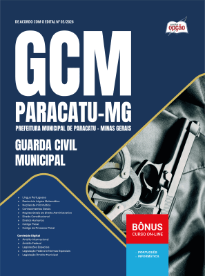 Apostila Prefeitura de Paracatu-MG 2026 - Guarda Civil Municipal