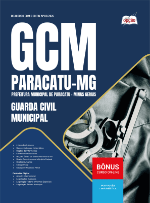 Apostila Prefeitura de Paracatu-MG 2026 - Guarda Civil Municipal