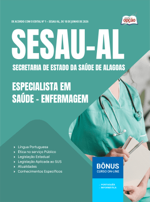 Apostila SESAU-AL 2026 - Especialista em Saúde - Enfermagem