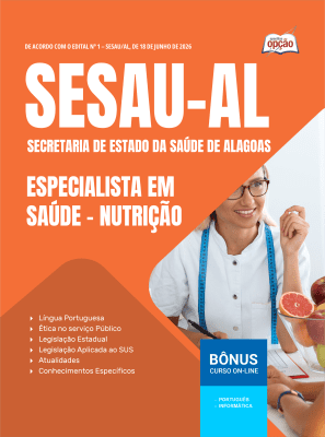 Apostila SESAU-AL 2026 - Especialista em Saúde - Nutrição