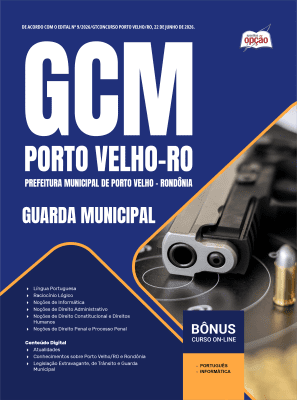 Apostila Prefeitura de Porto Velho-RO 2026 - Guarda Municipal