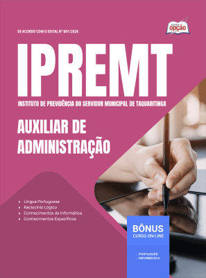 Apostila IPREMT 2026 - Auxiliar de Administração