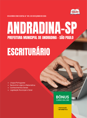Apostila Prefeitura de Andradina-SP 2026 - Escriturário
