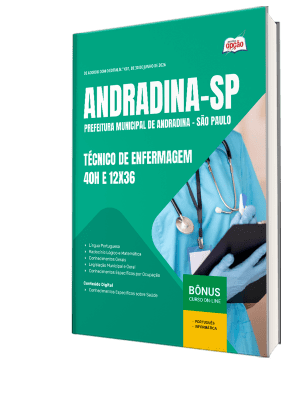 Apostila Prefeitura de Andradina-SP 2026 - Técnico de Enfermagem - 40h e 12x36