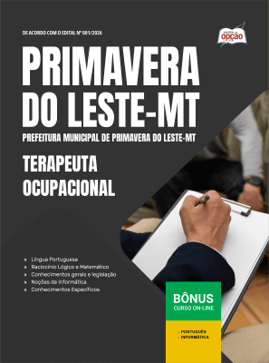 Apostila Prefeitura de Primavera do Leste-MT 2026 - Terapeuta Ocupacional