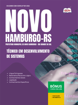 Apostila Prefeitura de Novo Hamburgo-RS 2026 - Técnico em Desenvolvimento de Sistemas