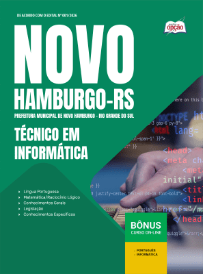Apostila Prefeitura de Novo Hamburgo-RS 2026 - Técnico em Informática