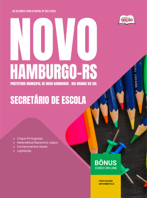 Apostila Prefeitura de Novo Hamburgo-RS 2026 - Secretário de Escola
