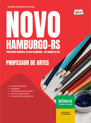 Apostila Prefeitura de Novo Hamburgo-RS 2026 - Professor de Artes