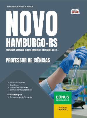 Apostila Prefeitura de Novo Hamburgo-RS 2026 - Professor de Ciências