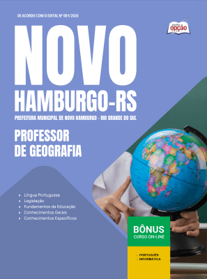 Apostila Prefeitura de Novo Hamburgo-RS 2026 - Professor de Geografia