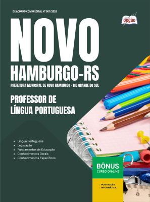 Apostila Prefeitura de Novo Hamburgo-RS 2026 - Professor de Língua Portuguesa