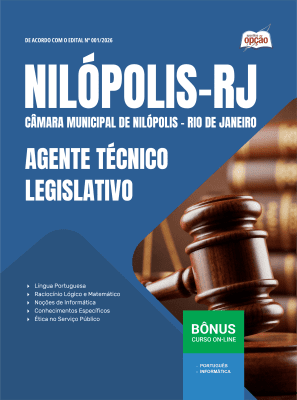 Apostila Câmara de Nilópolis-RJ 2026 - Agente Técnico Legislativo
