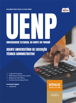 Apostila UENP 2026 em PDF - Agente Universitário de Execução - Técnico Administrativo