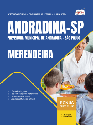 Apostila Prefeitura de Andradina-SP 2026 - Merendeira(o)