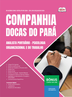 Apostila CDP-PA 2026 - Analista Portuário - Psicologia Organizacional e do Trabalho