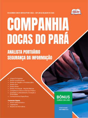Apostila CDP-PA 2026 - Analista Portuário -  Segurança da Informação