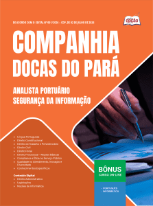 Apostila CDP-PA 2026 - Analista Portuário -  Segurança da Informação