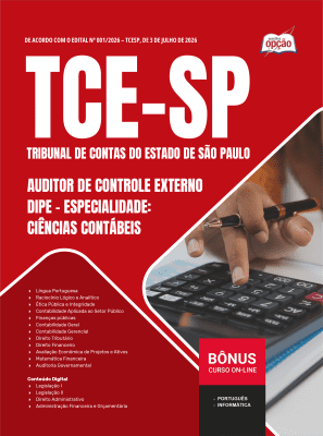 Apostila TCE-SP 2026 - Auditor de Controle Externo - DIPE - Ciências Contábeis