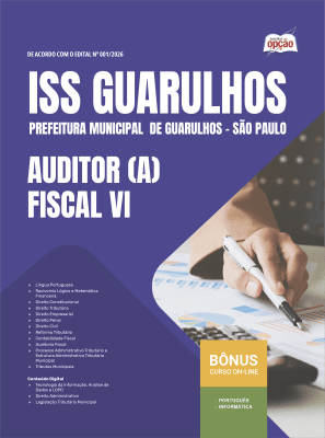Apostila Prefeitura de Guarulhos - SP 2026 - Auditor(a) Fiscal VI
