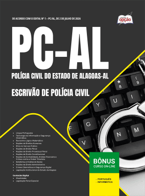 Apostila PC-AL 2026 em PDF - Escrivão de Polícia Civil