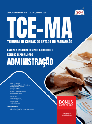 Apostila TCE-MA 2026 em PDF - Analista Estadual de Apoio ao Controle Externo - Especialidade: Administração