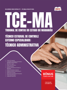 Apostila TCE-MA 2026 - Técnico Estadual de Controle Externo - Especialidade: Técnico Administrativa