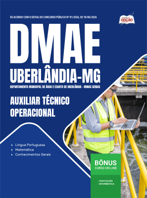 Apostila DMAE Uberlândia-MG 2026 - Auxiliar Técnico Operacional