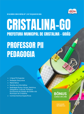 Apostila Prefeitura de Cristalina - GO 2026 - Professor PII - Pedagogia
