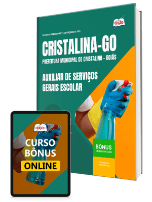Apostila Prefeitura de Cristalina - GO 2026 - Auxiliar de Serviços Gerais Escolar
