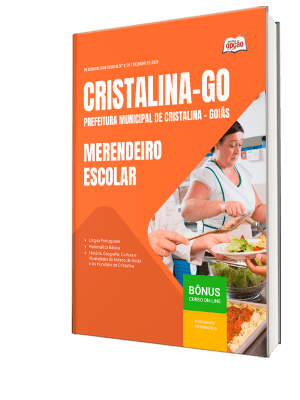 Apostila Prefeitura de Cristalina - GO 2026 - Merendeiro Escolar