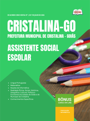 Apostila Prefeitura de Cristalina - GO 2026 - Assistente Social Escolar