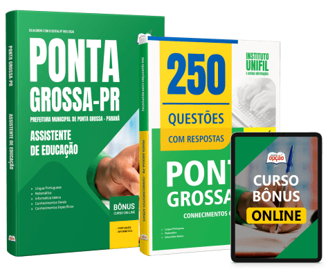 Combo Prefeitura de Ponta Grossa-PR 2026 - Assistente de Educação