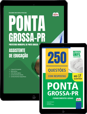 Combo Prefeitura de Ponta Grossa-PR 2026 - Assistente de Educação