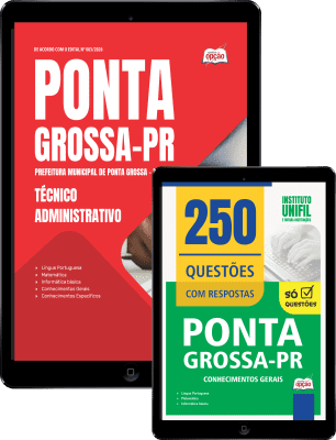 Combo Prefeitura de Ponta Grossa-PR 2026 - Técnico Administrativo