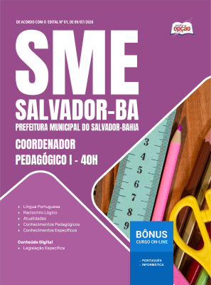 Apostila SME Salvador-BA 2026 - Coordenador Pedagógico I - 40h
