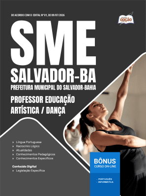 Apostila SME Salvador-BA 2026 - Professor Educação Artística/Dança
