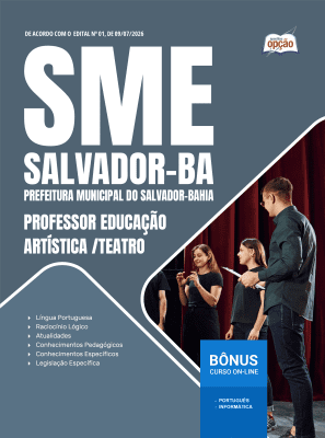 Apostila SME Salvador-BA 2026 - Professor Educação Artística/Teatro