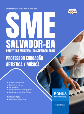 Apostila SME Salvador-BA 2026 - Professor Educação Artística/Música