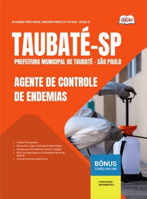 Apostila Prefeitura de Taubaté-SP 2026 - Agente Controle de Endemias