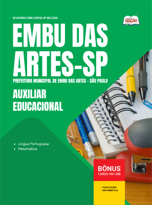 Apostila Prefeitura de Embu das Artes-SP 2026 - Auxiliar Educacional