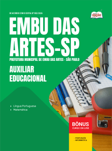 Apostila Prefeitura de Embu das Artes-SP 2026 - Auxiliar Educacional