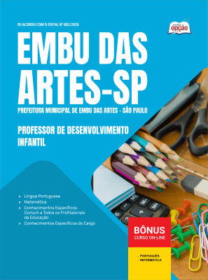 Apostila Prefeitura de Embu das Artes-SP 2026 - Professor de Desenvolvimento Infantil