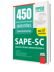Capa Caderno de Questões SAPE-SC - Analista Técnico Administrativo II - 450 Questões Gabaritadas
