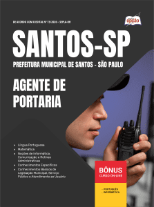 Apostila Prefeitura de Santos em PDF - SP 2026 - Agente de Portaria