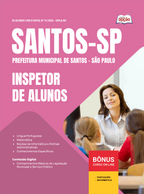 Apostila Prefeitura de Santos - SP 2026 - Inspetor de Alunos