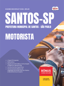 Apostila Prefeitura de Santos - SP 2026 - Motorista