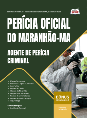 Apostila Perícia Oficial-MA 2026 - Agente de Perícia Criminal - Especialidade: Generalista