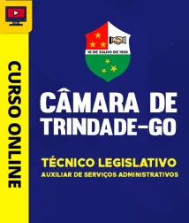 Capa Curso Câmara de Trindade - GO 2026 - Técnico Legislativo - Auxiliar de Serviços Administrativos